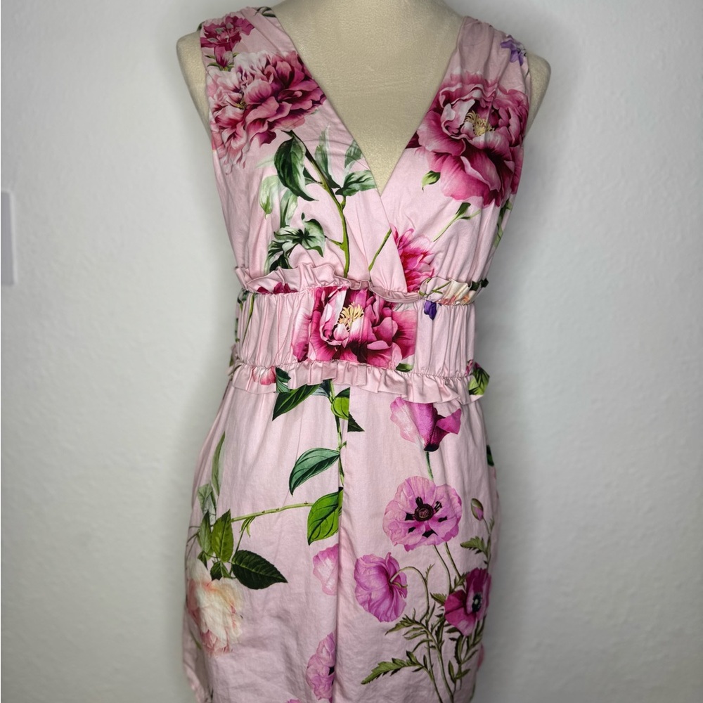Express Pink Floral Mini Dress